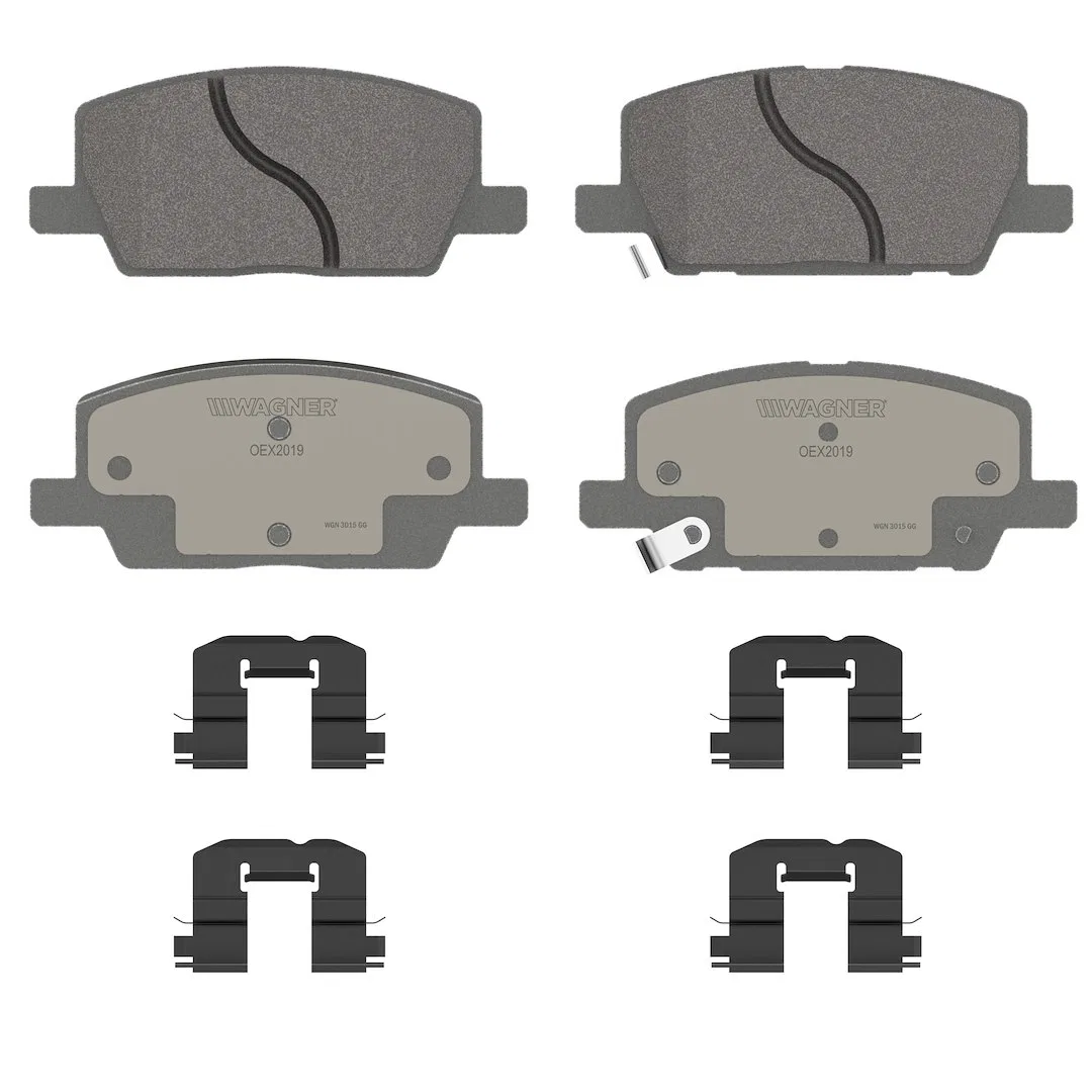 OEX2019 – WAGNER BRAKE Brake Pad, FMSI Number D2019-9144 Ceramic Set Of 4 With Mounting Hardware